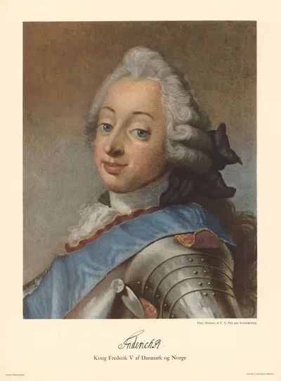 King Frederick V of Denmark and Norway (after Carl Gustaf Pilo) by F.E. Bording, 1944 — digital art print download
