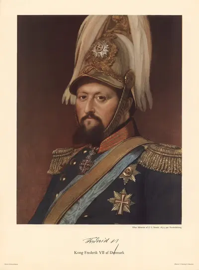 King Frederick VII of Denmark (after Frederik Ludvig Storch) by F.E. Bording, 1944 — digital art print download