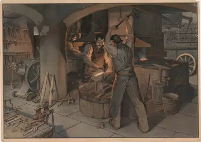 Кузнец by Феликс Эльснер, 1904 — digital art print download