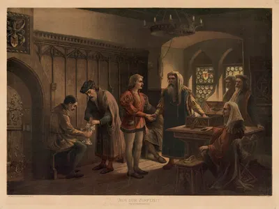 Aus der Zunftzeit by Franz Bukacz, 1900 — digital art print download