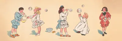 Пускание мыльных пузырей by Джордж Маркендорф, 1908 — digital art print download