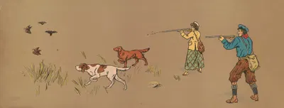 Охота на перепелов by Джордж Маркендорф, 1900 — digital art print download