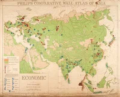Asia – Economic by George Philip & Son, 1912 — digital art print download