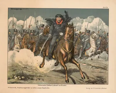Befreiungskriege (1813-1815) ; Feldmarschall Gebhard Lebrecht von Blücher. by H. Hemmleb, 1813-1815 — digital art print…