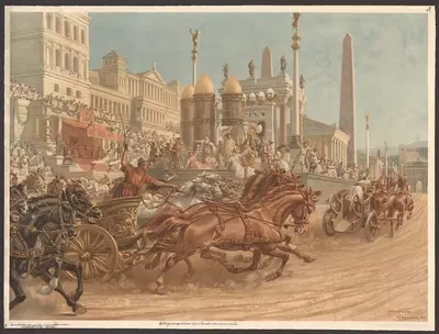 Horse racing at the Circus by Hans Werner Schmidt, 1912 — digital art print download