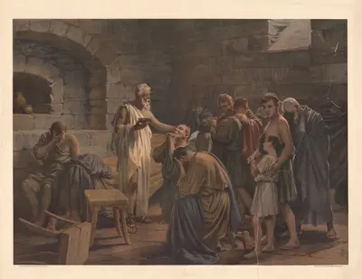Сократ в тюрьме by Ханс Вернер Шмидт, 1920 — digital art print download