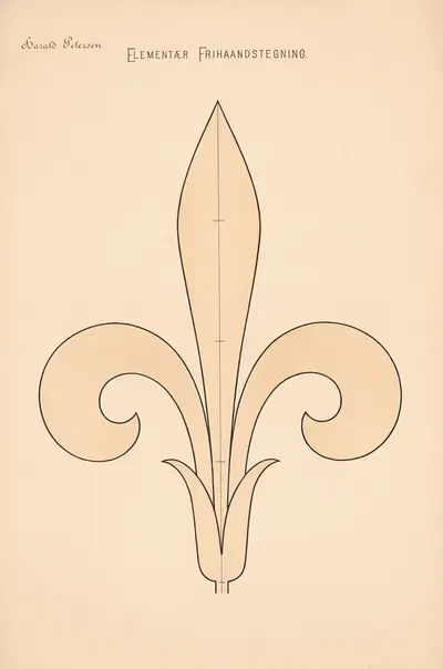 Elementary Freehand Drawing Pl.10 by Harald Frithjof Petersen, 1909 — digital art print download