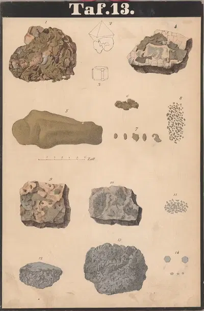 Минералы Шрайбера Пл.13 by Й.Ф. Шрайбер, 1886 — digital art print download