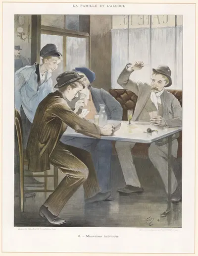 Mauvaises habitudes by Jean Geoffroy, 1914 — digital art print download
