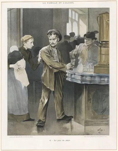 Le jour de paye by Jean Geoffroy, 1914 — digital art print download