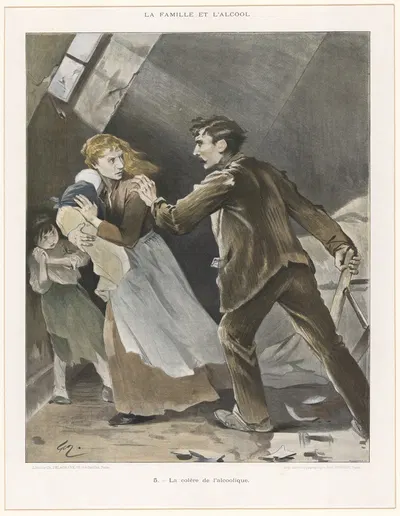 La colére de l'alcoolique by Jean Geoffroy, 1914 — digital art print download