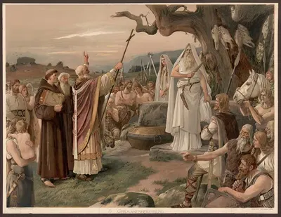 Germanenbekehrung by Johannes Gehrts, 1906 — digital art print download