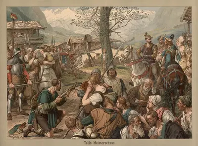 Мастерский выстрел Уильяма Тела by Иоганнес Гертс — digital art print download