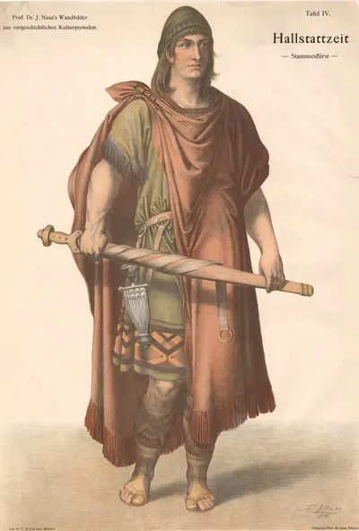 Hallstatt culture – Tribal Chieftain by Julius Naue, 1900 — digital art print download