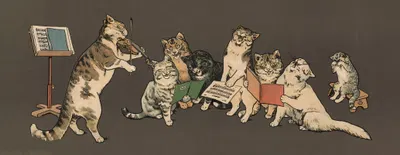 Кошачья музыка by К. Вагнер, 1911 — digital art print download