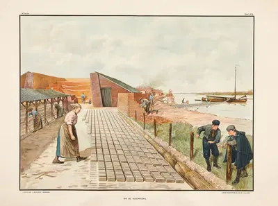 Om de steenovens by H. Scheepstra & W. Walstra, 1910 — digital art print download