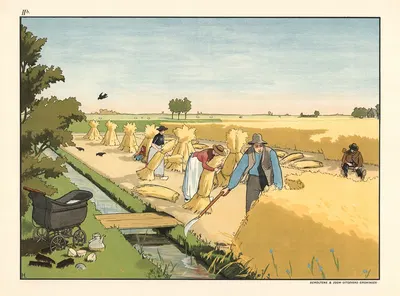 Уборка урожая by Лит. Дж. Беерта, 1904 — digital art print download