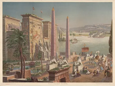 Египетский храм by Мюллер Вахсмунд, 1906 — digital art print download