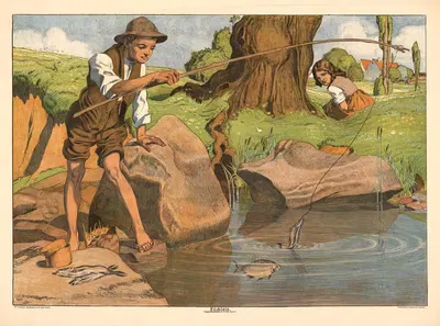 Маленькая рыбка by Отто Рихард Боссерт, 1911 — digital art print download