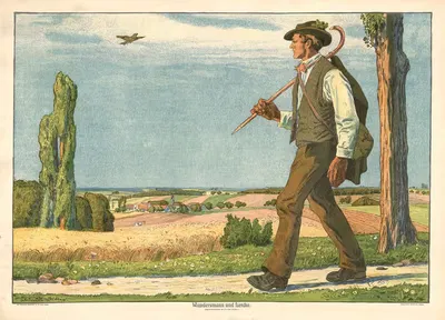 Странник и жаворонок by Отто Рихард Боссерт, 1911 — digital art print download