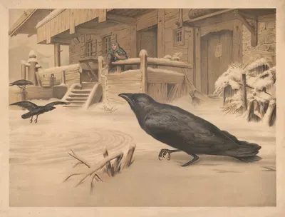 Raven by Otto Speckter, 1880 — digital art print download