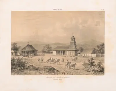 Mision de daghilipulli (Provincia de Valdivia) by Pierre Frédéric Lehnert, 1844-1860 — digital art print download