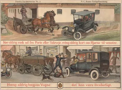 Датские дорожные знаки № 2 by Расмус Кристиансен, 1922 — digital art print download