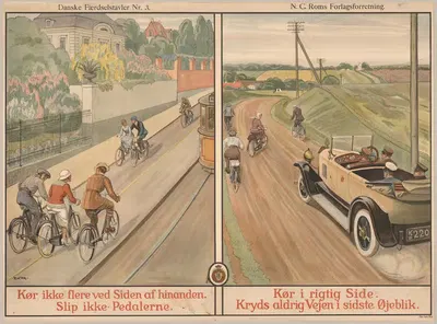 Датские дорожные знаки by Расмус Кристиансен, 1922 — digital art print download