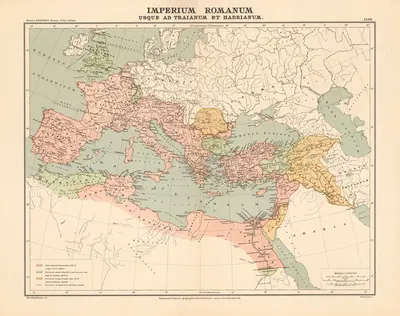 Imperium Romanum usque ad Traianum et Hadrianum by Heinrich Kiepert, 1914 — digital art print download
