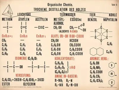 Organic chemistry by Richard Otto Fischer, 1913 — digital art print download