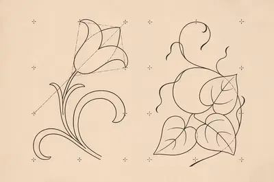 Leaves and flowers by Søren Jacob Grønvald, 1879 — digital art print download
