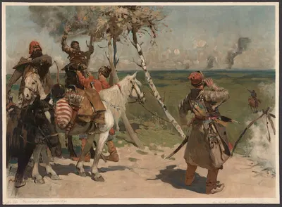 На охраняемой границе Московского государства by Сергей Иванов, 1907 — digital art print download