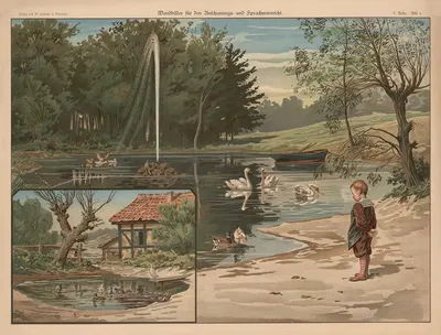 Pond by W. Crüwell, 1888 — digital art print download