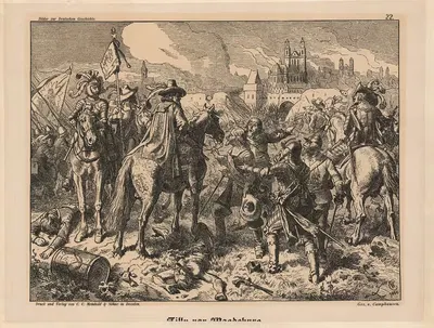 Тилли под Магдебургом by Вильгельм Камфауzen, 1860 — digital art print download