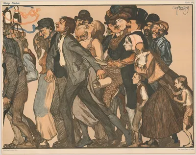 Триумфальный процессия короля Алкоголя by Вильгельм Хоффманн, А.Г., 1909 — digital art print download