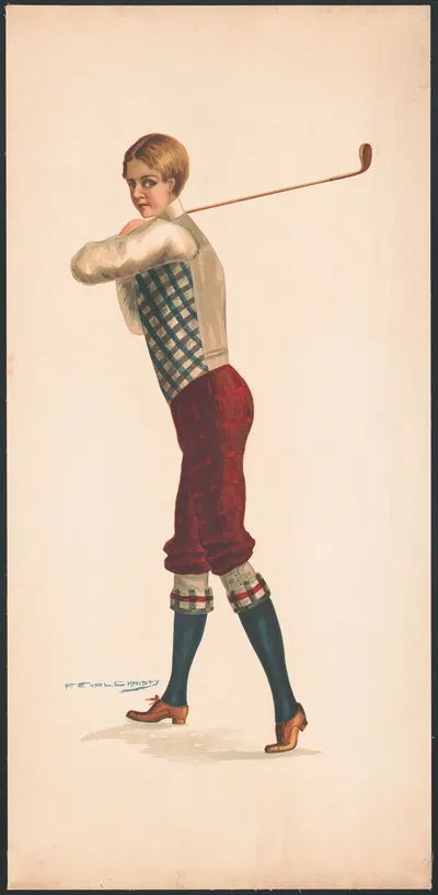 Golf boy #7 by F. Earl Christy, 1900 — digital art print download