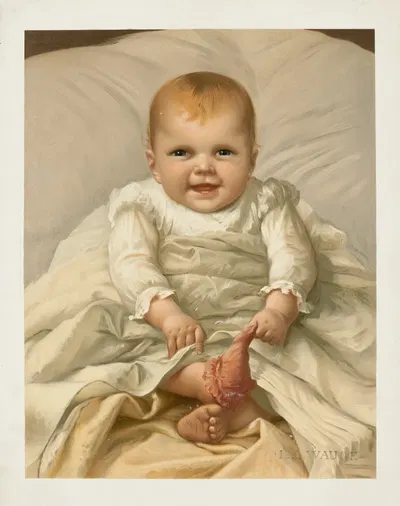Ребенок сидит by Ида Уо, 1861–1897 — digital art print download