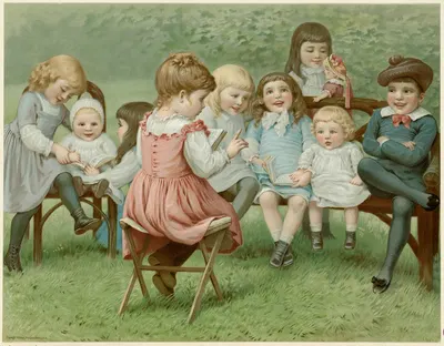 Игра в школу by Ида Уо, 1861–1897 — digital art print download