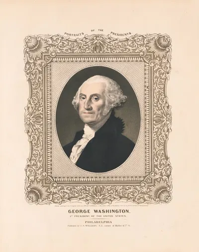 Джордж Вашингтон, 1-й президент Соединенных Штатов by Альберт Нюсам, 1846 — digital art print download