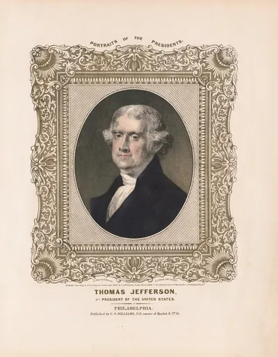 Томас Джефферсон, 3-й президент Соединенных Штатов by Альберт Нюсам, 1846 — digital art print download
