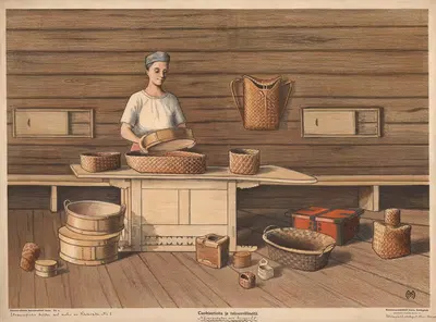 Посуда и домашние утвари by Ф. Тилгман, 1910 — digital art print download