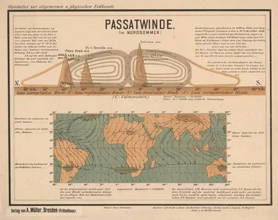 Trade winds (in the northern summer) by G. Woldermann, 1900 — digital art print download