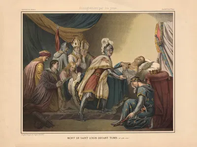 Death of Saint Louis before Tunis. by Georges Rouget — digital art print download