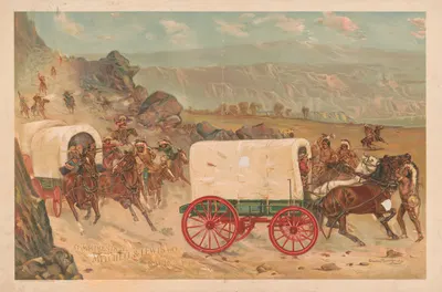 Комплименты от Mitchell & Lewis Co., (ограниченная), Расин, Висконсин. by Грей Литхо. Ко, 1901 — digital art print download