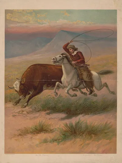 На прерии by Грей Литхо. Ко, 1902 — digital art print download