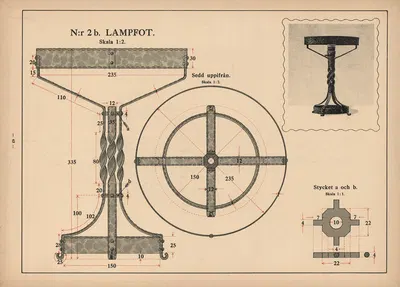 Lamp base by Gunnar Nilsson, 1921 — digital art print download