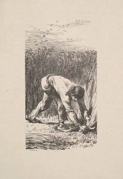Жнец by Жак-Адриен Лавьель, 1853 — digital art print download