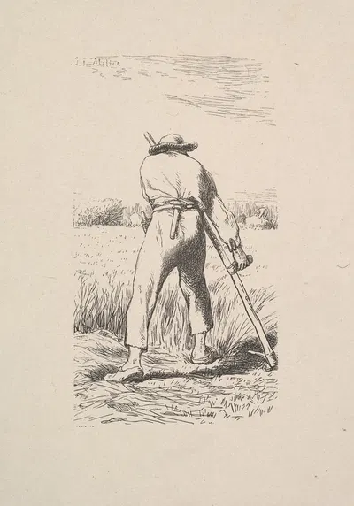 Жнец пшеницы by Жак-Адриен Лавьель, 1853 — digital art print download