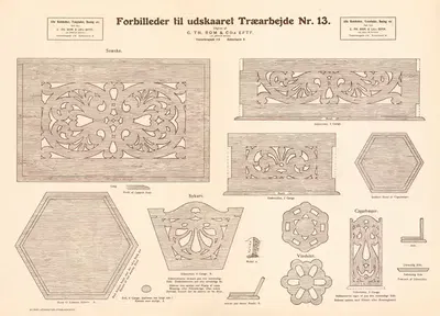 Модели для резьбы по дереву Пл.13 by Йорген Бука, 1933 — digital art print download