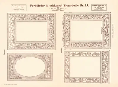 Модели для резного деревянного изделия Пл.15 by Йорген Бука, 1933 — digital art print download